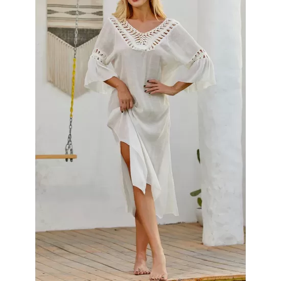 Colorful Tasseled Embellished Crochetgo Split-Joint Bohemia Colorful Tasseled Embellished Crochetgo Split-Joint Bohemia