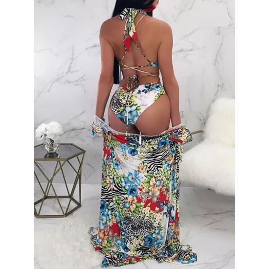 Monokini Halterneck Deep V-Neck Backless One-Piece Swimwear Monokini Halterneck Deep V-Neck Backless One-Piece Swimwear