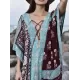Ethnic Printed Flared Sleeves Cover-Ups Tops Ethnic Printed Flared Sleeves Cover-Ups Tops