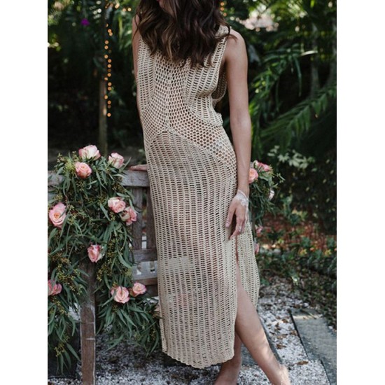 See-Through Sleeveless Cover-Ups Tops See-Through Sleeveless Cover-Ups Tops