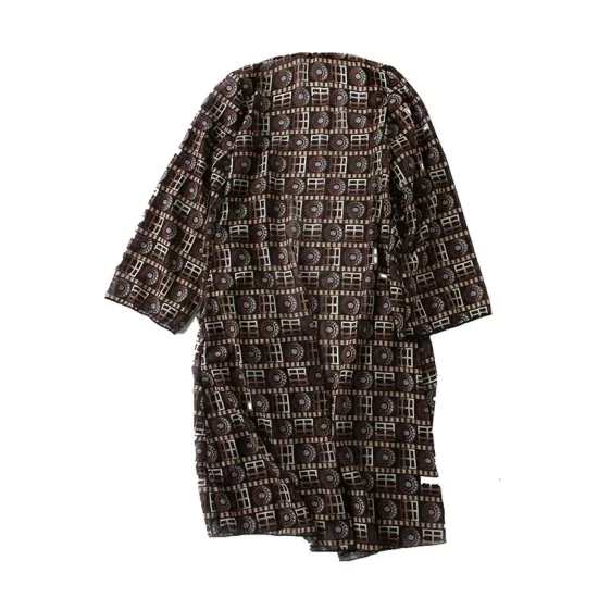 Ethnic Printed Long Sleeves Cardigan Cover-Ups Ethnic Printed Long Sleeves Cardigan Cover-Ups