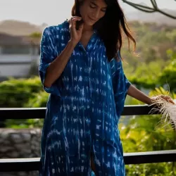 Cardigan Loose Pocket Floral Vacation Beach Cover-Up Swimwear