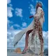 Giraffe Pattern Slit Bat Sleeve Cover-Ups Tops Giraffe Pattern Slit Bat Sleeve Cover-Ups Tops