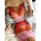 V-Neck Hollow Tassles Mini Dress Cover-Ups Swimsuit
