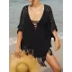 Crochet See-Through Half Sleeves Cover-Ups Tops Crochet See-Through Half Sleeves Cover-Ups Tops