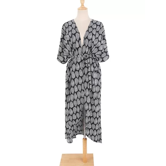 Bohemia Oversized Printed Batwing Sleeves Cover-Up Bohemia Oversized Printed Batwing Sleeves Cover-Up