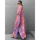Bohemia Oversized Striped Printed Batwing Sleeves Cover-Up Bohemia Oversized Striped Printed Batwing Sleeves Cover-Up