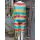Loose Bandage Contrast Color Tasseled Split-Side Cover Up Loose Bandage Contrast Color Tasseled Split-Side Cover Up