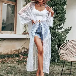 Beach Cross-Strap Solid Color Cover-Ups Tops