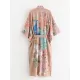 Vacation Floral Printed Lace-Up V-Neck Cover-Ups Swimwear Vacation Floral Printed Lace-Up V-Neck Cover-Ups Swimwear