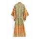 Vacation Loose Floral Printed Lace-Up V-Neck Cover-Up Top Vacation Loose Floral Printed Lace-Up V-Neck Cover-Up Top