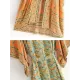 Vacation Loose Floral Printed Lace-Up V-Neck Cover-Up Top Vacation Loose Floral Printed Lace-Up V-Neck Cover-Up Top