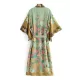 Beach Loose Floral Printed Lace-Up V-Neck Cover-Up Top Beach Loose Floral Printed Lace-Up V-Neck Cover-Up Top