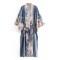 Beach Loose Floral Printed Lace-Up V-Neck Cover-Up Top