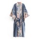 Beach Loose Floral Printed Lace-Up V-Neck Cover-Up Top Beach Loose Floral Printed Lace-Up V-Neck Cover-Up Top