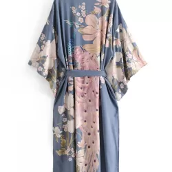 Beach Loose Floral Printed Lace-Up V-Neck Cover-Up Top