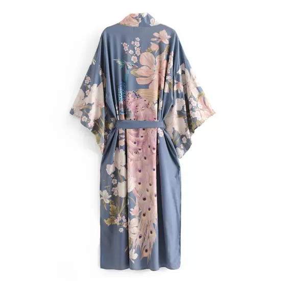 Beach Loose Floral Printed Lace-Up V-Neck Cover-Up Top Beach Loose Floral Printed Lace-Up V-Neck Cover-Up Top