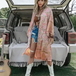Vacation Loose Floral Printed Cover-Ups
