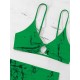 Halterneck Triangle Three Pieces Bikini Set Halterneck Triangle Three Pieces Bikini Set