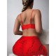 Halterneck Triangle Three Pieces Bikini Set Halterneck Triangle Three Pieces Bikini Set