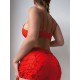 Halterneck Triangle Three Pieces Bikini Set Halterneck Triangle Three Pieces Bikini Set