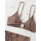 Halterneck Triangle Three Pieces Bikini Set Halterneck Triangle Three Pieces Bikini Set