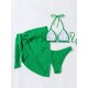 Simple Three Pieces Halterneck Triangle Bikini Set Simple Three Pieces Halterneck Triangle Bikini Set