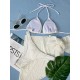 Simple Three Pieces Halterneck Triangle Bikini Set Simple Three Pieces Halterneck Triangle Bikini Set