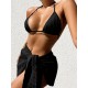 Simple Three Pieces Halterneck Triangle Bikini Set Simple Three Pieces Halterneck Triangle Bikini Set