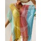 Colorful V-Neck Tassles Mini Cover-Ups Dress Colorful V-Neck Tassles Mini Cover-Ups Dress
