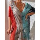 Colorful V-Neck Tassles Mini Cover-Ups Dress Colorful V-Neck Tassles Mini Cover-Ups Dress