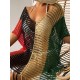 Colorful V-Neck Tassles Mini Cover-Ups Dress Colorful V-Neck Tassles Mini Cover-Ups Dress