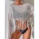 Hollow Tassels Long Sleeves Cover-Ups Swimsuit Hollow Tassels Long Sleeves Cover-Ups Swimsuit