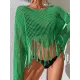 Hollow Tassels Long Sleeves Cover-Ups Swimsuit Hollow Tassels Long Sleeves Cover-Ups Swimsuit