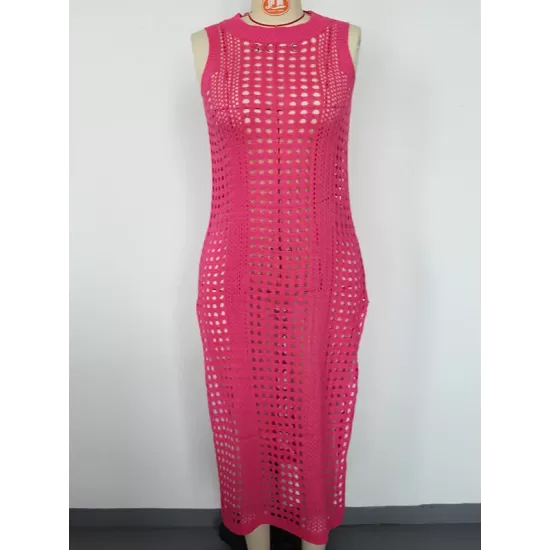 High-Neck Split-Side Midi Beach Cover-Ups Swimsuit High-Neck Split-Side Midi Beach Cover-Ups Swimsuit