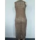 High-Neck Split-Side Midi Beach Cover-Ups Swimsuit High-Neck Split-Side Midi Beach Cover-Ups Swimsuit