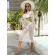 V-Neck Hollow Midi Length Cover-Ups Beach Dress V-Neck Hollow Midi Length Cover-Ups Beach Dress