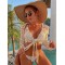 Lace Long Sleeves Hollow Bowknot Cover-Ups