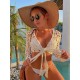 Lace Long Sleeves Hollow Bowknot Cover-Ups Lace Long Sleeves Hollow Bowknot Cover-Ups