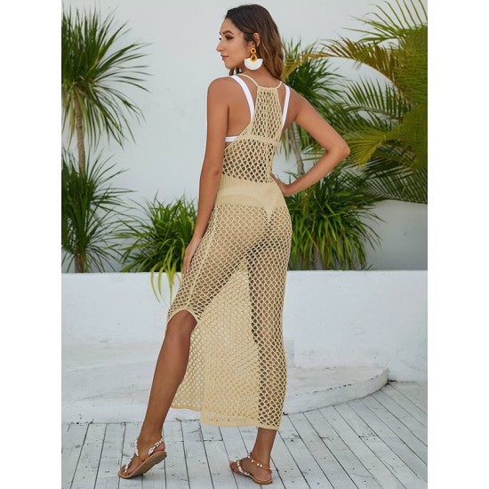 Sheath Round Neck Cover-Ups Dress Swimsuit Sheath Round Neck Cover-Ups Dress Swimsuit