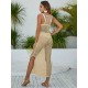 Sheath Round Neck Cover-Ups Dress Swimsuit Sheath Round Neck Cover-Ups Dress Swimsuit
