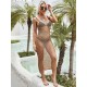 Sheath Round Neck Cover-Ups Dress Swimsuit Sheath Round Neck Cover-Ups Dress Swimsuit
