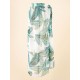 Leopard Split Side Cover-Ups Swimwear Leopard Split Side Cover-Ups Swimwear