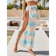 Leopard Split Side Cover-Ups Swimwear Leopard Split Side Cover-Ups Swimwear