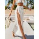 Leopard Split Side Cover-Ups Swimwear Leopard Split Side Cover-Ups Swimwear