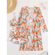 Halterneck Abstract Print Three Pieces Bikini Set Halterneck Abstract Print Three Pieces Bikini Set