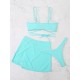 Spaghetti Neck Three Pieces Bikini Set Spaghetti Neck Three Pieces Bikini Set