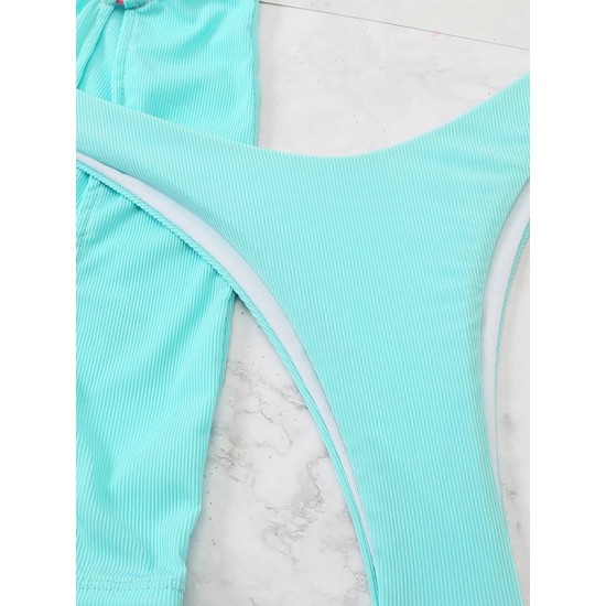 Spaghetti Neck Three Pieces Bikini Set Spaghetti Neck Three Pieces Bikini Set