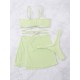 Spaghetti Neck Three Pieces Bikini Set Spaghetti Neck Three Pieces Bikini Set