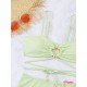 Spaghetti Neck Three Pieces Bikini Set Spaghetti Neck Three Pieces Bikini Set